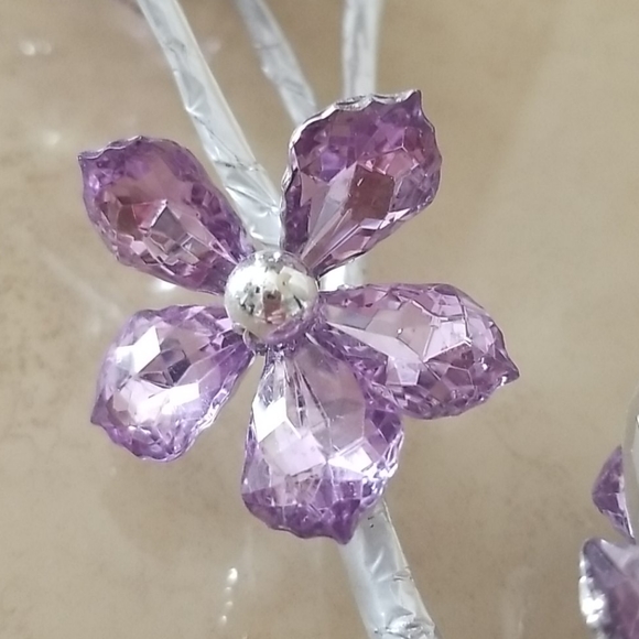 Purple Glass Flowers Strand - Picture 2 of 6